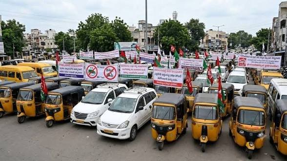 తెలంగాణలో ఆటో, క్యాబ్, స్కూల్ వ్యాన్ల బంద్