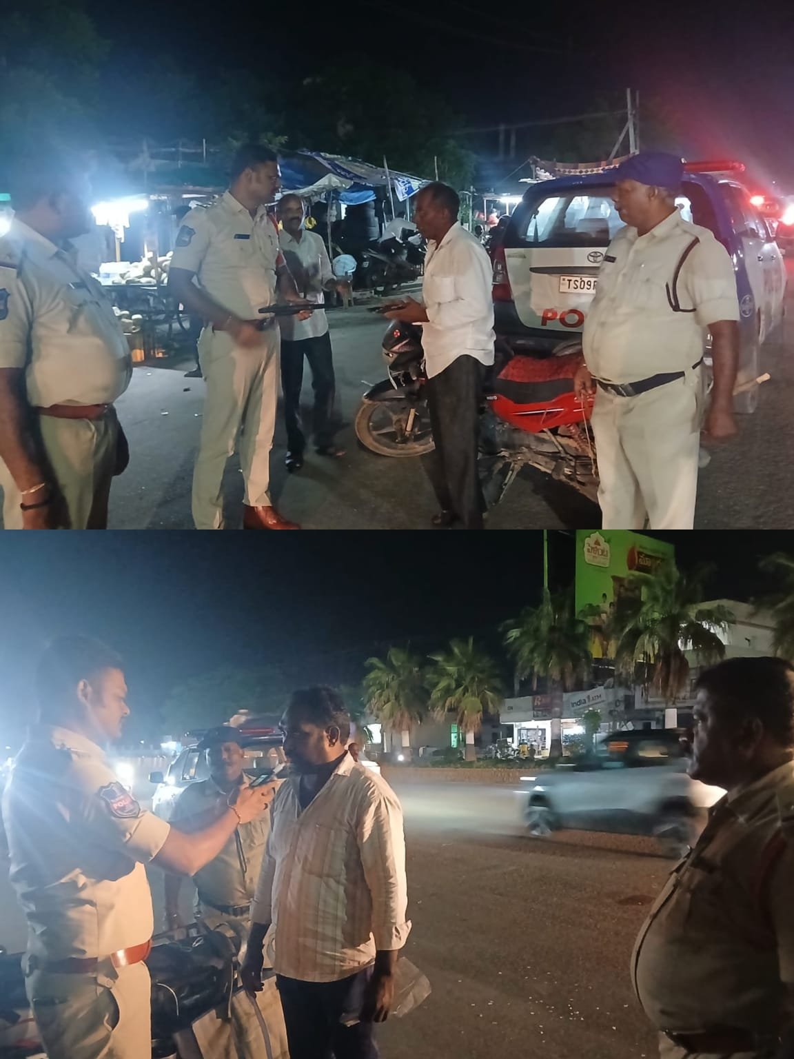 వాహనాల తనిఖీలు ముమ్మరం.