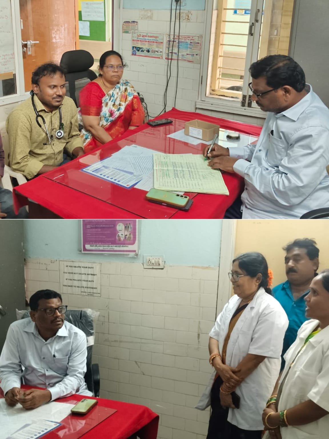 దుగ్గొండి ప్రాథమిక ఆరోగ్య కేంద్రాన్ని తనిఖీ చేసిన జిల్లా వైద్య ఆరోగ్యశాఖ అధికారి డా. బి. రాజా రెడ్డి