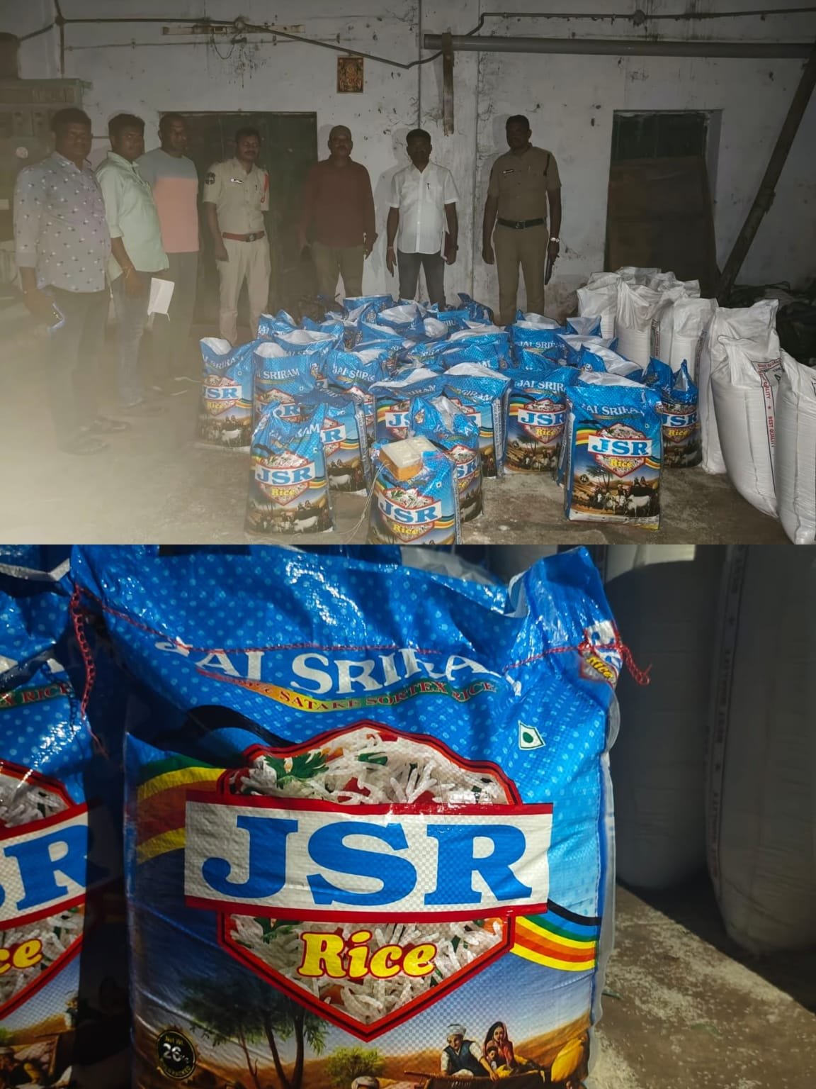 “జై శ్రీరామ్”(J.S.R )రైస్ బస్తాల్లో పీడీఎస్ బియ్యం రీప్యాకింగ్!