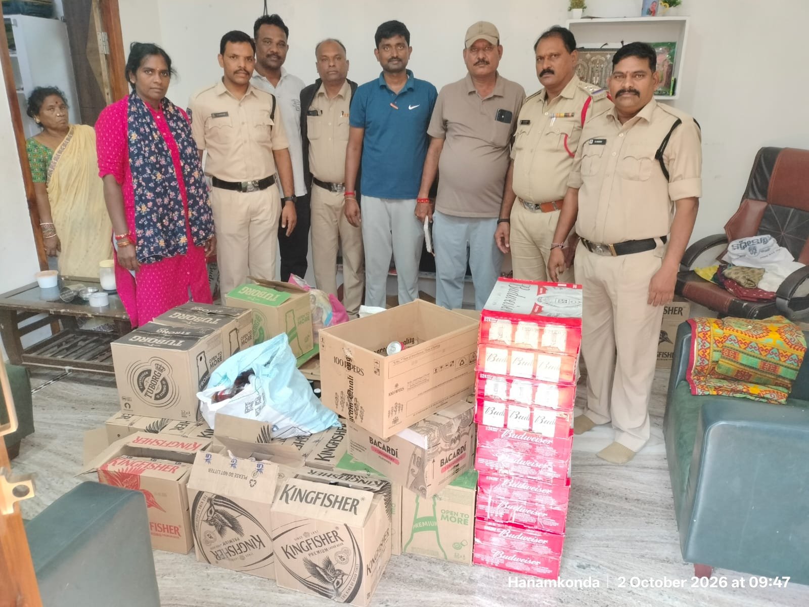 కేయూసీ పోలీస్‌స్టేషన్ పరిధిలో అక్రమ మద్యం విక్రయంపై టాస్క్‌ఫోర్స్ దాడి  రూ.1.12 లక్షల విలువైన మద్యం స్వాధీనం.. ఒకరి అరెస్ట్